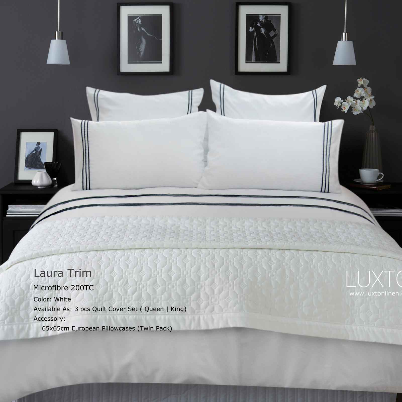 ... -LINEN-Queen-King-size-Duvet-Doona-Quilt-Cover-Set-3pcs-Bed-linen-set